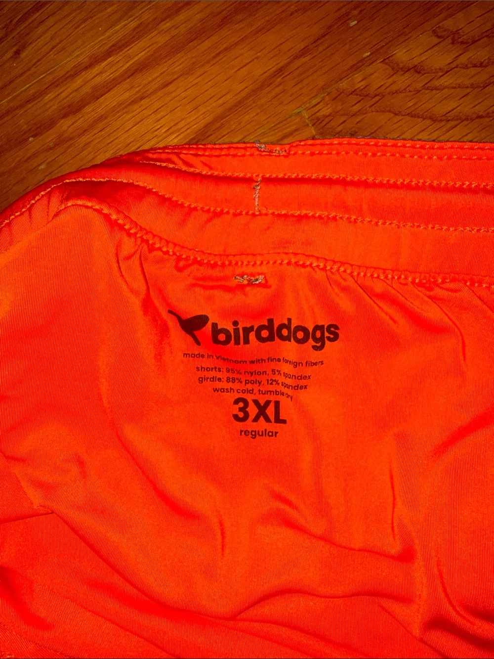 Birddogs Gray Athletic Shorts with Orange Compression Liner
